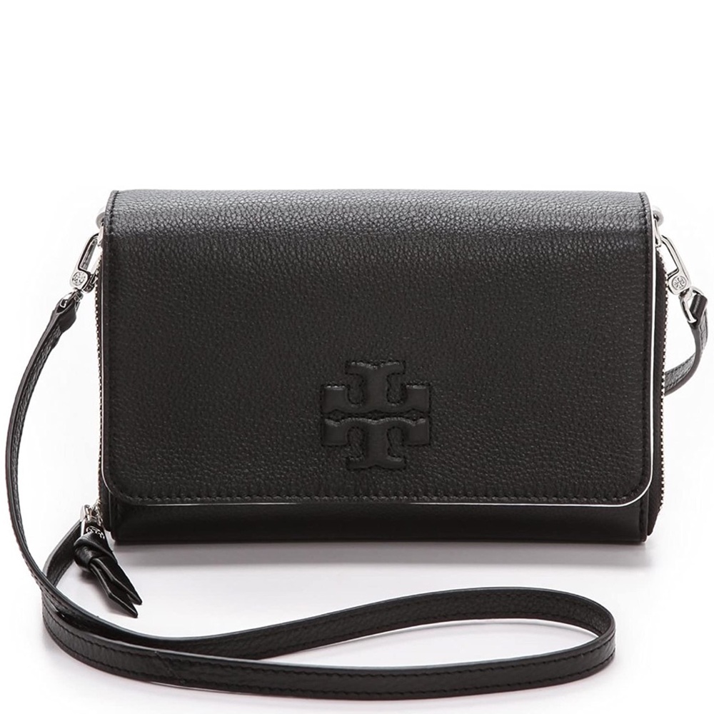 Tory Burch Thea Black Wallet Crossbody